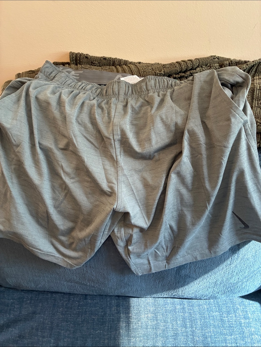 Nike Men's Athletic Light Gray Performance Shorts
